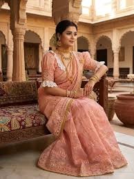 Bandhani unstitched suit set, sample photograph